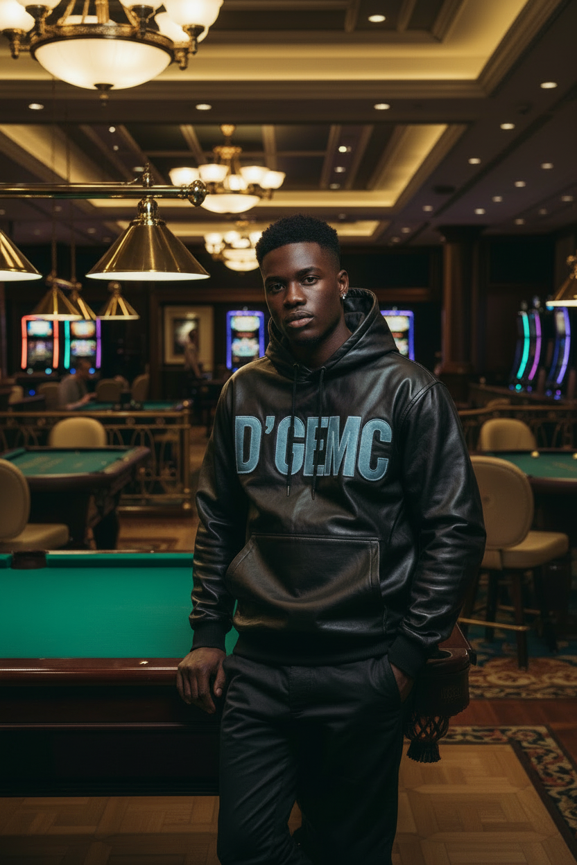 D'GEMC LEATHER PULLOVER